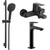 Набор смесителей 3 в 1 для ванны Azario Treya AZ-156805024+AZ-156845524+AZ-157820224, чёрный матовый -  Набор смесителей 3 в 1 для ванны Azario Treya AZ-156805024+AZ-156845524+AZ-157820224, чёрный матовый фото