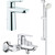 Набор смесителей 3 в 1 для ванны с коротким изливом Grohe BauEdge 1000180 фото 