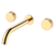 Смеситель для раковины настенный Boheme Stick 152-2-G.3, золото фото 