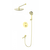 Душевая система для ванны с термостатом Wonzon & Woghand Stick WW-88929010-BG, золото брашированное фото 