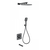 Душевая система для ванны с термостатом Wonzon & Woghand WW-B4005-MB, чёрный матовый фото 