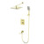 Душевая система для ванны с термостатом Wonzon & Woghand WW-88929003-BG, золото брашированное фото 