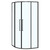Душевое ограждение Azario SHANGHAI 90x90 см AZ-S43-90-MB-CL, чёрный матовый/прозрачное фото 