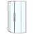 Душевое ограждение Azario SHANGHAI 90x90 см AZ-S43-90-MGR-CL, графит матовый/прозрачное фото 