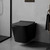 Унитаз подвесной безободковый Azario Cascad-Black AZ-2303A-MB с быстросъемным сиденьем микролифт (система смыва Торнадо) чёрный матовый фото 8
