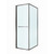 Душевое ограждение Cezares Lux 80x100 см LUX-AH-FS-1-80/100-C-GM, оружейная сталь/прозрачное фото 5