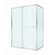 Душевое ограждение Cezares Lux 140x80 см LUX-AH-FS-11-140/80-C-CR, хром/прозрачное фото 5