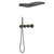 Душевая система для душа с термостатом Timo Saona SX-2350/03SM (со скрытой частью) чёрный матовый фото 