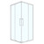 Душевое ограждение Loranto 90x90 см CS-AB01S-90, сатин/прозрачное фото 