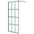 Душевая перегородка Loranto Walk-in 90 см CS-W02B-90 (стекло 8 мм) чёрный матовый/прозрачное "Лофт клетка" фото 