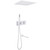 Душевая система для ванны с термостатом Abber Daheim AF8254W (со скрытой частью) белый матовый фото 