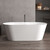 Ванна отдельностоящая Abber Stein 170x80 см AS9605, белый матовый фото 
