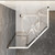 Душевое ограждение Azario OSAKA 100х100 см AZ-092K2-100-MGR-CL, графит матовый/прозрачное фото 7