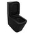 Унитаз-компакт безободковый Azario Black King AZ-8303-D с тонкой крышкой микролифт, чёрный матовый фото 4