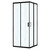 Душевое ограждение Azario PARIS 90х90 см AZ-R06-90-MB-CHC, чёрный матовый/стекло "Шиншилла" фото 