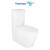 Унитаз-компакт безободковый Azario Conto AZ-T005BR с тонкой крышкой микролифт (Система смыва торнадо), Цвет производителя: белый фото 