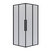 Душевое ограждение Niagara Nova 90x90 см NG-6823-34BLACK, чёрный/прозрачное фото 