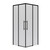 Душевое ограждение Niagara Nova 90x90 см NG-6829-34BLACK, чёрный/прозрачное фото 