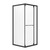 Душевое ограждение Niagara Nova 100x100 см NG-6835-34BLACK, чёрный/прозрачное фото 
