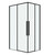 Душевое ограждение Grossman Galaxy 110х100 см 300.K33.01.1110.21.00, чёрный/прозрачное фото 
