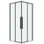 Душевое ограждение Grossman Galaxy 70х70 см 300.K33.01.7070.21.00, чёрный/прозрачное фото 