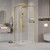 Душевое ограждение Grossman Galaxy 90х90 см 300.K33.01.9090.32.00, золото/прозрачное фото 3