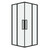 Душевое ограждение Grossman Cosmo 90х90 см 300.K33.02.9090.21.00, чёрный/прозрачное фото 