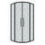 Душевое ограждение Grossman Cosmo 90х90 см 301.K33.02.9090.21.02, чёрный/шиншилла фото 
