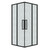 Душевое ограждение Grossman Cosmo 80х80 см 300.K33.02.8080.21.02, чёрный/шиншилла фото 