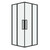 Душевое ограждение Grossman Cosmo 100х100 см 300.K33.02.1010.42.00, оружейная сталь/прозрачное фото 
