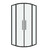 Душевое ограждение Grossman Cosmo 90х90 см 301.K33.02.9090.21.00, чёрный/прозрачное фото 