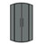 Душевое ограждение Grossman Cosmo 90х90 см 301.K33.02.9090.21.10, чёрный/тонированное фото 