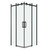 Душевое ограждение Grossman Classic 80х80 см 300.K33.04.8080.21.00 (стекло 8 мм) чёрный/прозрачное фото 