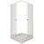 Душевое ограждение Triton Вельвет 90x90 см Щ0000061815, белый/матовое фото 