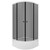 Душевое ограждение Triton Грэй 90x90 см Щ0000066465, белый/тонированное фото 2