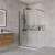 Душевая перегородка BelBagno 110 см KRAFT-L-1-110-C-NERO, чёрный/прозрачное фото 