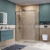Душевое ограждение BelBagno 140x80 см SOFT_CLOSE-1-AH-1-140/80-C-GM, оружейная сталь/прозрачное фото 2