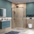 Душевое ограждение BelBagno 110x90 см SOFT_CLOSE-1-AH-1-110/90-C-GM, оружейная сталь/прозрачное фото 2