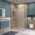 Душевое ограждение BelBagno 150x90 см SOFT_CLOSE-2-AH-1-150/90-C-GM, оружейная сталь/прозрачное фото 2