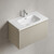 Тумба подвесная с раковиной-столешницей Sancos Snob R 1.0 80 см SNR1.080CE, Beige soft (раковина Element CN7005) фото 