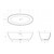 Ванна отдельностоящая Cezares Solid Surface 170x76 см CZR-LIBERTA-170-76-56-SSB, белый матовый фото 4