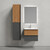 Тумба подвесная с раковиной Sancos Delta 60 см DL60GR, дуб красный/графит (раковина Grace CN7011) фото 6
