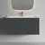 Тумба подвесная с раковиной Sancos Snob R 100 см SNR100MDH, тёмный антрацит матовый (раковина Grace CN7013) фото 
