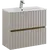Тумба подвесная с раковиной Art&Max Elegant AM-ELEGANT-600-2C-SO-GCM-LED 60 см (раковина AM7110-60) светло-серый матовый фото 
