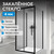 Душевое ограждение Abber Schwarzer Diamant 170x80 см AG30170BMH-S80BM-S80BM, чёрный/матовое фото 4