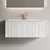 Тумба подвесная с раковиной Sancos Ламель 100 см LM100W (раковина Grace CN7013) белый матовый фото 