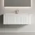 Тумба подвесная с раковиной Sancos Ламель 120 см LM120W (раковина Grace CN7017) белый матовый фото 