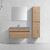 Тумба подвесная с раковиной-столешницей Vincea Кьяра (Chiara) 100 см VMC-2C100NO (раковина VCB-13100G) натуральный дуб фото 4