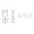 Инсталляция с подвесным унитазом комплект: SantiLine с подвесным безободковым унитазом SL-5005T-DG+SL-01/DG сиденье микролифт, крепление, с кнопкой смыва тёмно-серый матовый (Система смыва торнадо) фото 2