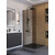 Душевая перегородка BelBagno 90 см UNO-L-1-TB-90-BR-GM (стекло 8 мм) оружейная сталь/бронза фото 